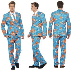 Stand Out Mens Goldfish Suit XL Pants Blazer Costume